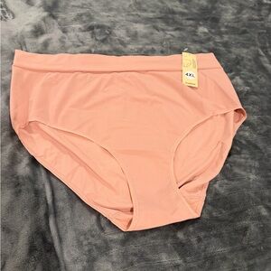 High-Waist Comfort Brief Panty in Peach Pink - 4XL